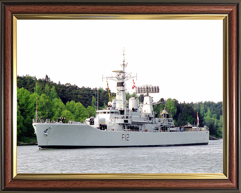 HMS Achilles (F12) Royal Navy Leander Class Frigate Photo Print Warship Wall Art Posters, Prints, & Visual Artwork Hampshire Prints 10 x 8 Classic Frame No
