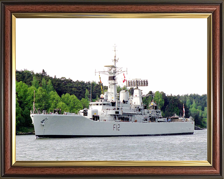 HMS Achilles (F12) Royal Navy Leander Class Frigate Photo Print Warship Wall Art Posters, Prints, & Visual Artwork Hampshire Prints 10 x 8 Classic Frame No