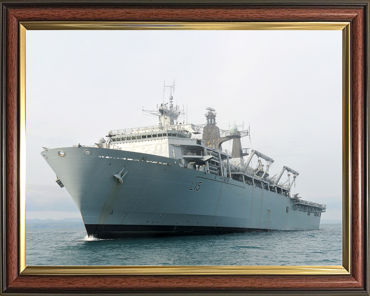 HMS Bulwark (L15) Royal Navy Albion Class Amphibious Ship Low Port Bow View Photo Print Wall Art Decor Posters, Prints, & Visual Artwork Hampshire Prints 10 x 8 Classic Frame No