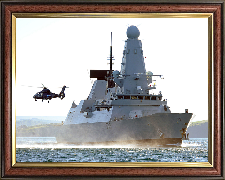 HMS Daring (D32) Photo Print - Off Plymouth 2010 - Royal Navy Type 45 Destroyer Posters, Prints, & Visual Artwork Hampshire Prints 10 x 8 Classic Frame No
