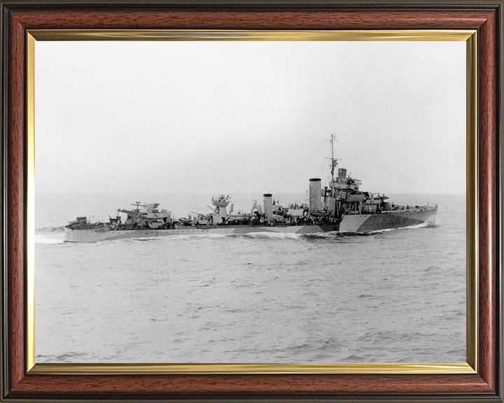 HMS Wolverine (D78) Photo Print - Underway - Royal Navy Modified W Class Destroyer Posters, Prints, & Visual Artwork Hampshire Prints 10 x 8 Classic Frame No