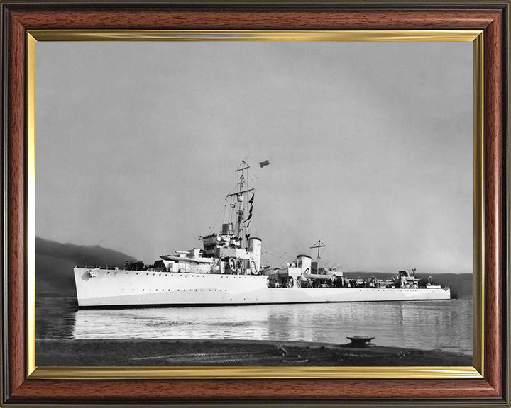 HMS Keppel D84 Royal Navy Thornycroft type flotilla leader Photo Print or Framed Print - Hampshire Prints