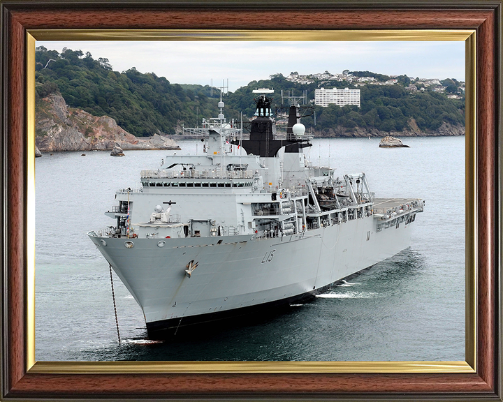 HMS Bulwark (L15) Photo Print - At Anchor 2007 - Royal Navy Albion Class Amphibious Ship Posters, Prints, & Visual Artwork Hampshire Prints 10 x 8 Classic Frame No