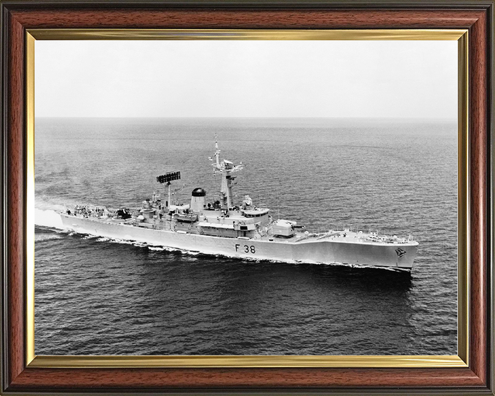 HMS Arethusa (F38) Royal Navy Leander Class Frigate Underway Starboard View Photo Print Wall Art Decor Posters, Prints, & Visual Artwork Hampshire Prints 10 x 8 Classic Frame No