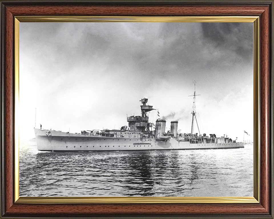 HMS Cairo (D87) Royal Navy C Class Light Cruiser Port Side View Photo Print Wall Art Decor Posters, Prints, & Visual Artwork Hampshire Prints 10 x 8 Classic Frame No