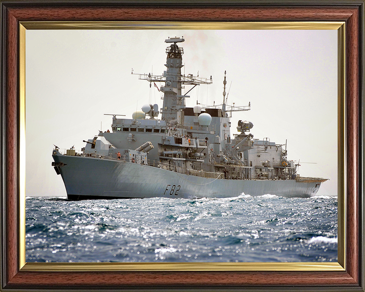 HMS Somerset (F82) Photo Print - Arabian Gulf - Royal Navy Type 23 Frigate Hampshire Prints 10 x 8 Classic Frame No