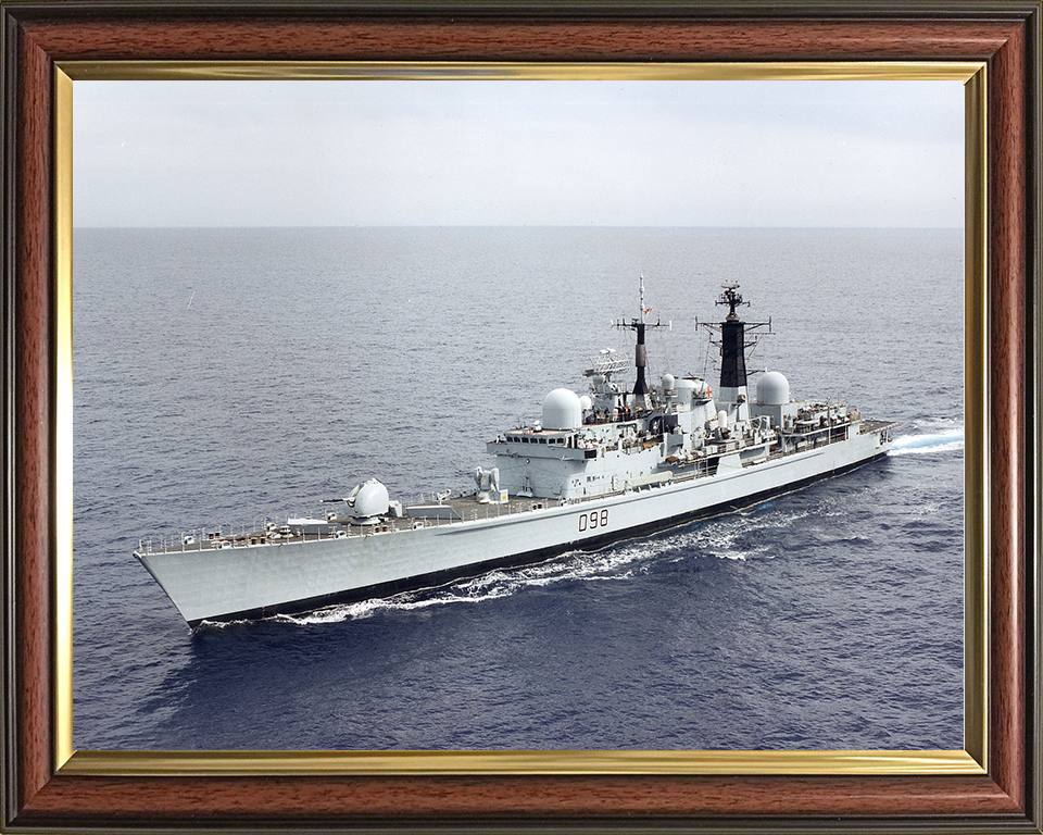 HMS York (D98) Photo Print - Port Side View 2002 - Royal Navy Type 42 Destroyer
