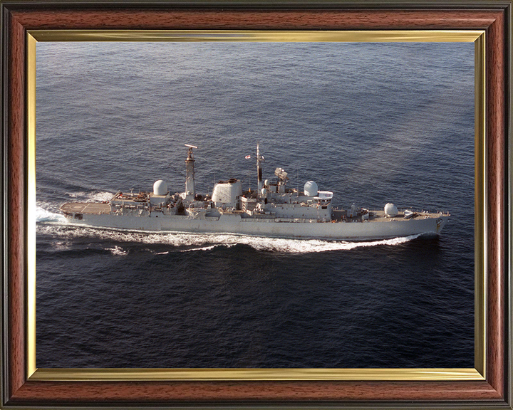 HMS Exeter (D89) Photo Print - At Sea 1986 - Royal Navy Type 42 Destroyer Hampshire Prints 10 x 8 Classic Frame No