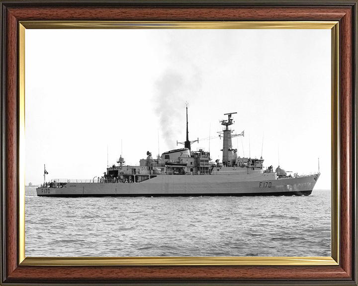 HMS Antelope (F170) Royal Navy Type 21 Frigate Starboard View Photo Print Wall Art Decor Posters, Prints, & Visual Artwork Hampshire Prints 10 x 8 Classic Frame No