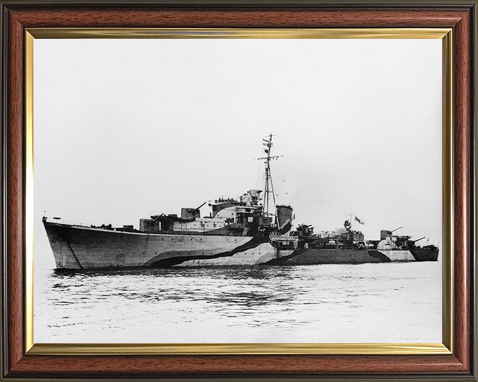 HMS Queenborough (G70) Photo Print - Port Side - Royal Navy Q Class Destroyer Hampshire Prints 10 x 8 Classic Frame No