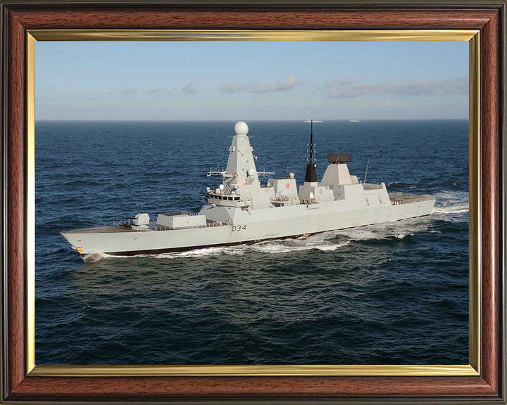 HMS Diamond (D34) Photo Print - At Sea April 2013 - Royal Navy Type 45 Destroyer Posters, Prints, & Visual Artwork Hampshire Prints 10 x 8 Classic Frame No