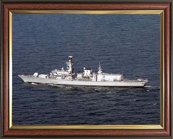 HMS Monmouth (F235) Photo Print - At Sea 2012 - Royal Navy Type 23 Frigate Hampshire Prints 10 x 8 Classic Frame No