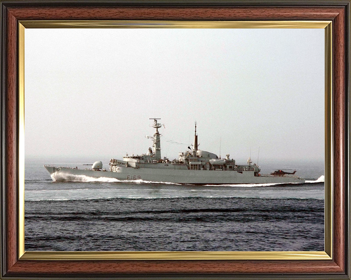 HMS Amazon (F169) Royal Navy Type 21 Frigate At Speed Photo Print Wall Art Decor Posters, Prints, & Visual Artwork Hampshire Prints 10 x 8 Classic Frame No