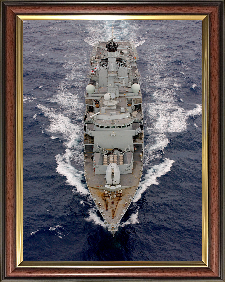 HMS Iron Duke (F234) Photo Print - Atlantic 2006 - Royal Navy Type 23 Frigate Hampshire Prints 10 x 8 Classic Frame No