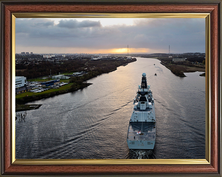 HMS Defender (D36) Photo Print - Enters Glasgow 2013 - Royal Navy Type 45 Destroyer Posters, Prints, & Visual Artwork Hampshire Prints 10 x 8 Classic Frame No