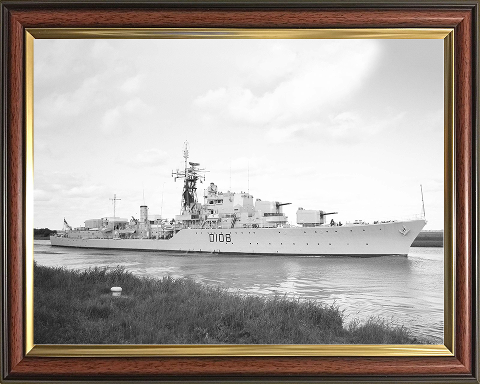 HMS Dainty (D108) Royal Navy Daring Class Destroyer Starboard View Photo Print Wall Art Decor Posters, Prints, & Visual Artwork Hampshire Prints 10 x 8 Classic Frame No