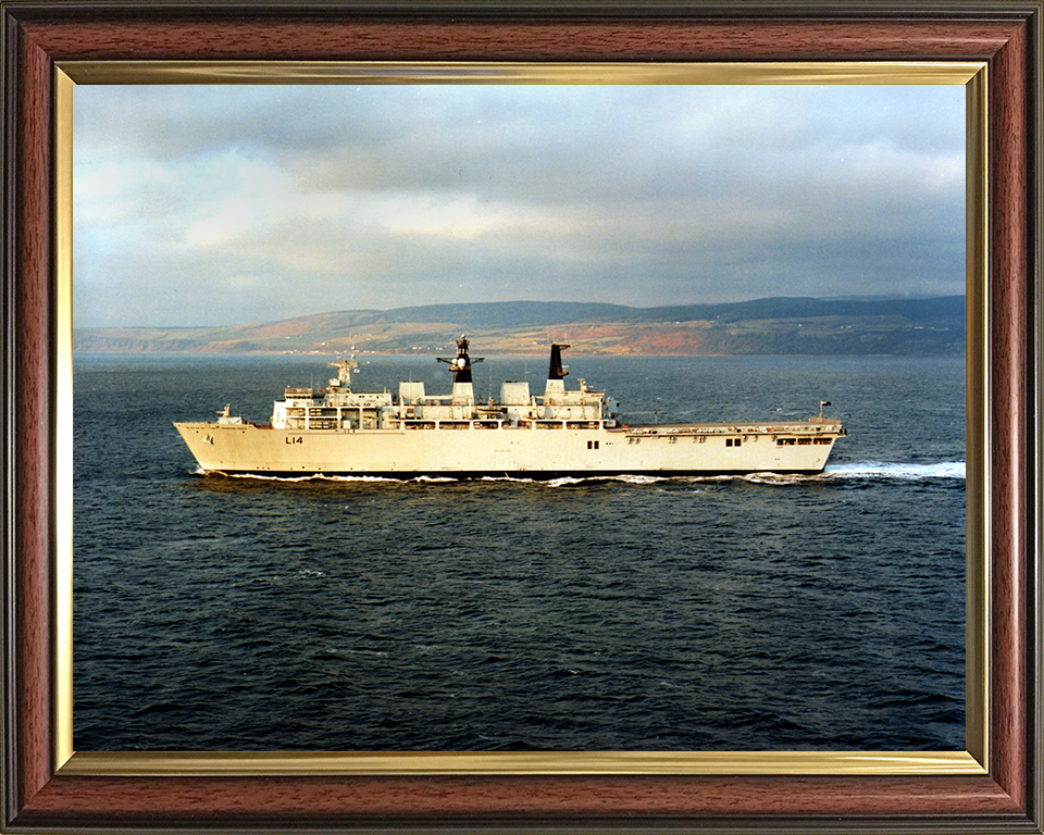 HMS Albion (L14) Photo Print - During Trials 2002 - Royal Navy Albion Class Amphibious Ship Posters, Prints, & Visual Artwork Hampshire Prints 10 x 8 Classic Frame No