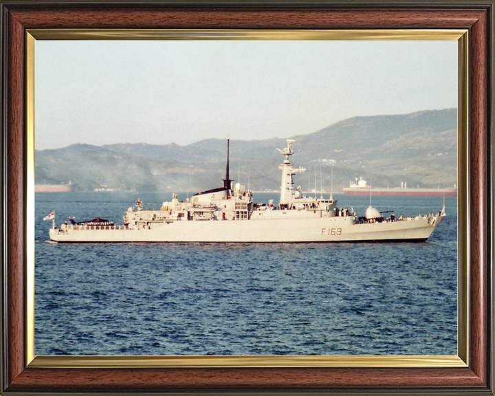 HMS Amazon (F169) Royal Navy Type 21 Frigate Starboard Beam View Photo Print Wall Art Decor Posters, Prints, & Visual Artwork Hampshire Prints 10 x 8 Classic Frame No
