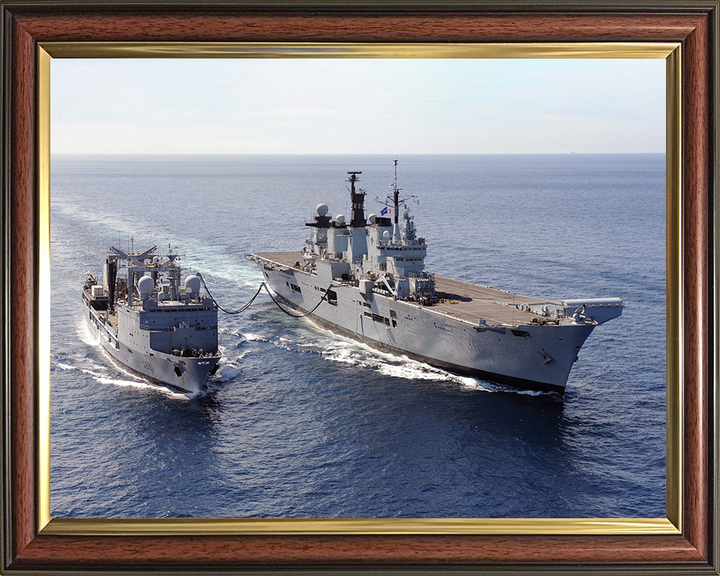 HMS Illustrious (R06) Photo Print - RAS 2013 - Royal Navy Invincible Class Aircraft Carrier Hampshire Prints 10 x 8 Classic Frame No