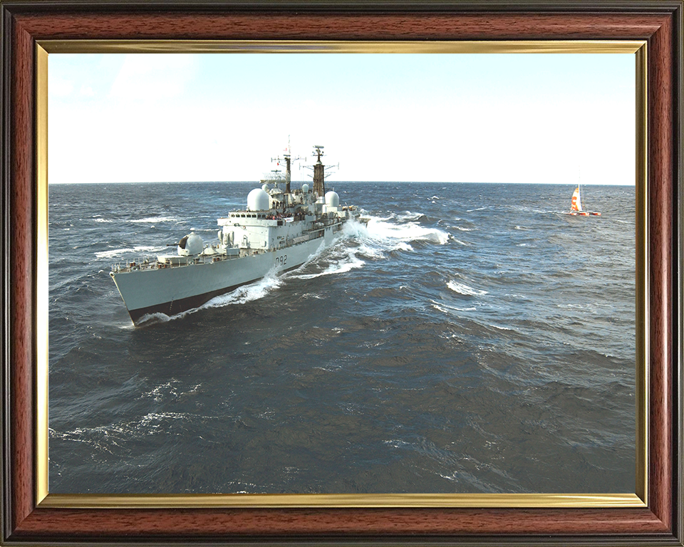 HMS Liverpool (D92) Photo Print - Atlantic Ocean 2005 - Royal Navy Type 42 Destroyer Posters, Prints, & Visual Artwork Hampshire Prints 10 x 8 Classic Frame No