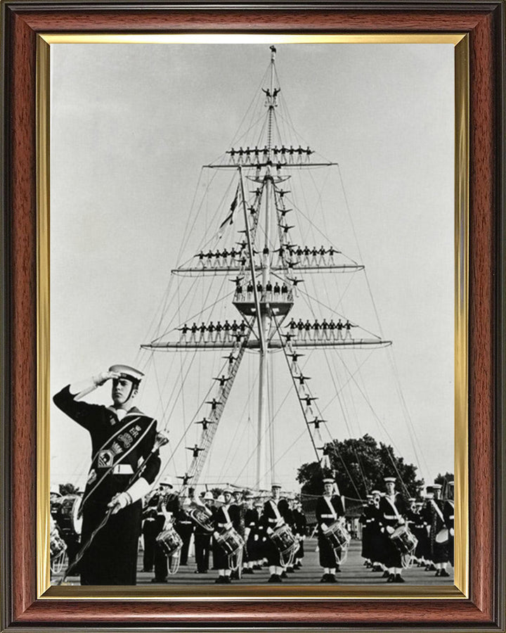 HMS Ganges mast manning 1960's | Photo Print | Framed Print | Poster | Training Establishment | Royal Navy Hampshire Prints