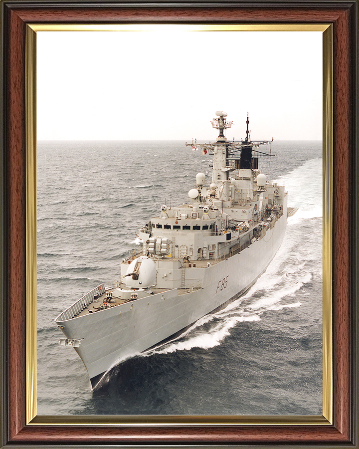 HMS Cumberland (F85) Royal Navy Type 22 Frigate Port Bow Portrait Photo Print Wall Art Decor Posters, Prints, & Visual Artwork Hampshire Prints 10 x 8 Classic Frame No