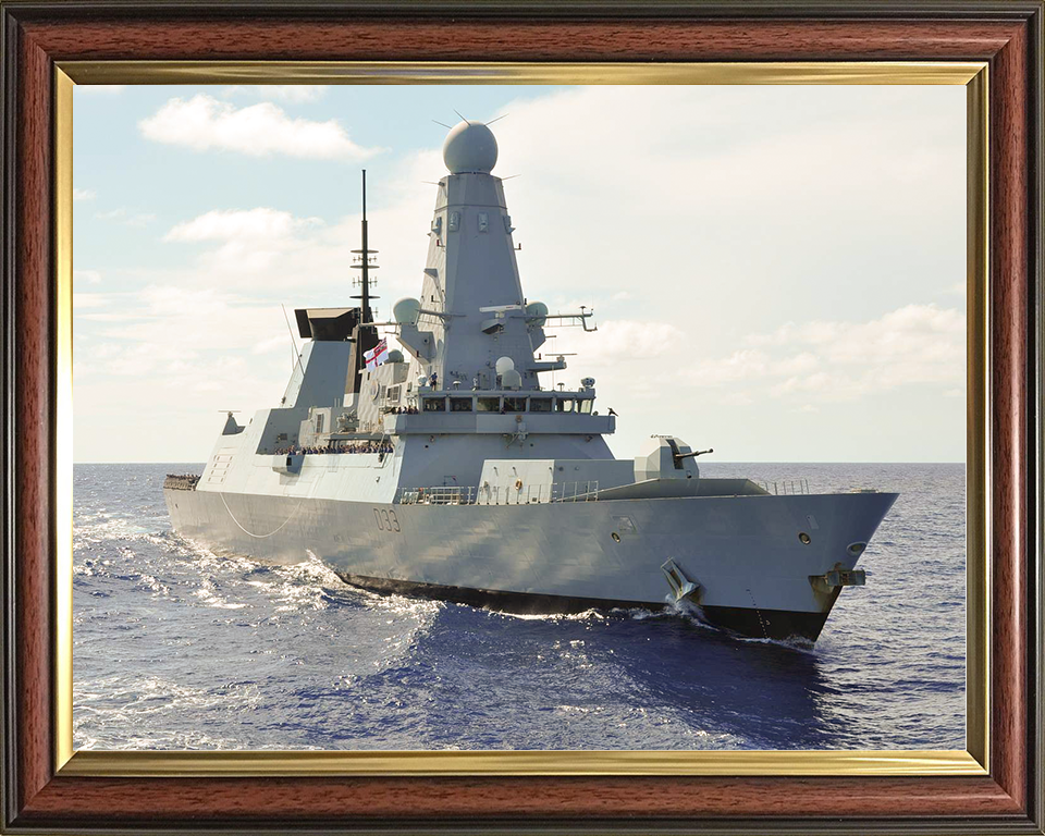 HMS Dauntless (D33) Royal Navy Type 45 Destroyer Caribbean 2012 Photo Print Wall Art Decor Posters, Prints, & Visual Artwork Hampshire Prints 10 x 8 Classic Frame No