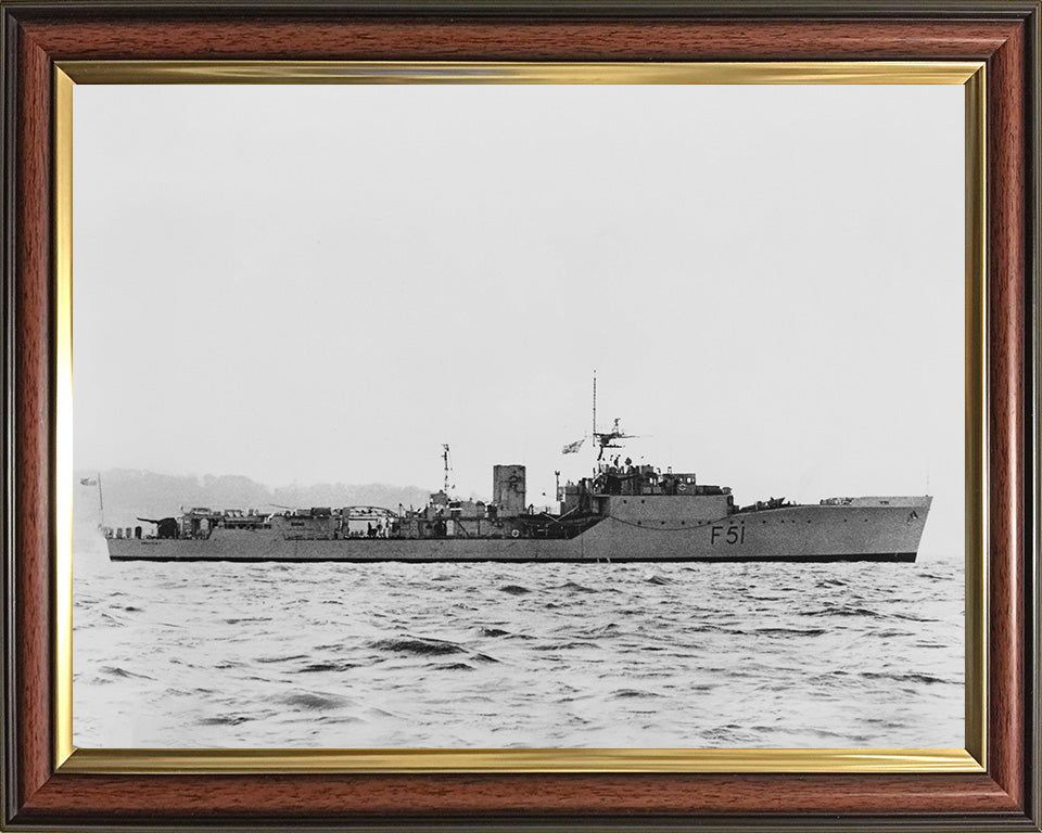 HMS Grafton (F51) Photo Print - at sea - Royal Navy Blackwood Class Frigate Posters, Prints, & Visual Artwork Hampshire Prints 10 x 8 Classic Frame No