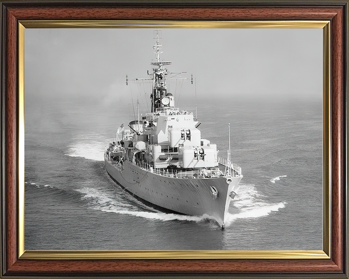 HMS Dainty (D108) Royal Navy Daring Class Destroyer Starboard Bow View Photo Print Wall Art Decor Posters, Prints, & Visual Artwork Hampshire Prints 10 x 8 Classic Frame No
