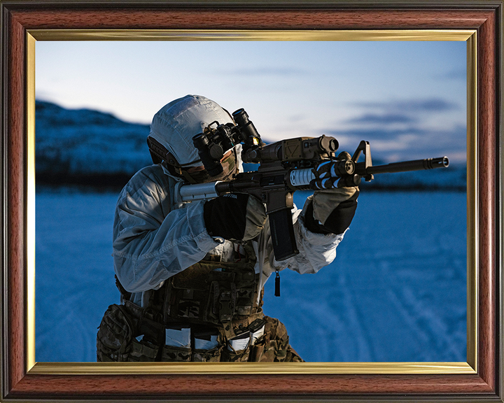 Royal Marine Commando in Snow Parka Photo Print Hampshire Prints 10 x 8 Classic Frame No