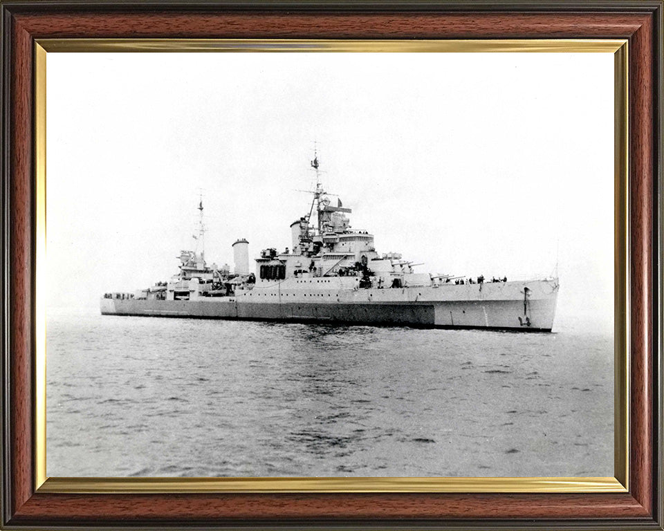 HMS Sheffield C24 Royal Navy Town class light cruiser Photo Print or Framed Print - Hampshire Prints