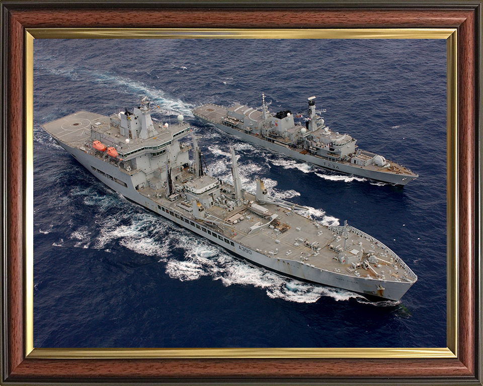 RFA Wave Ruler (A390) Photo Print - During a RAS 2006 - Royal Fleet Auxiliary Wave Class Fleet Tanker Posters, Prints, & Visual Artwork Hampshire Prints 10 x 8 Classic Frame No