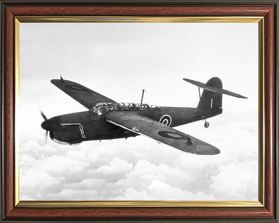 Fairey Barracuda I in flight Photo Print - Royal Navy Aircraft Posters, Prints, & Visual Artwork Hampshire Prints 10 x 8 Classic Frame No
