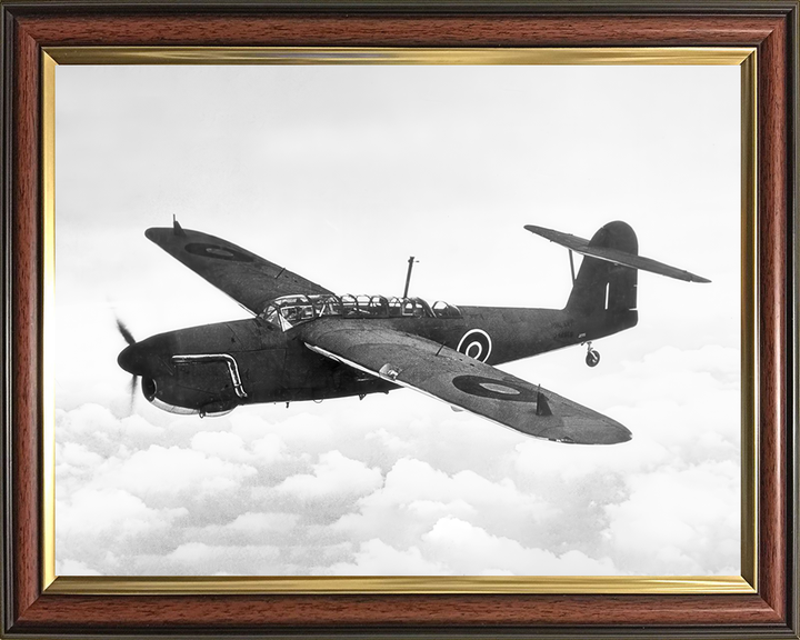 Fairey Barracuda I in flight Photo Print - Royal Navy Aircraft Posters, Prints, & Visual Artwork Hampshire Prints 10 x 8 Classic Frame No
