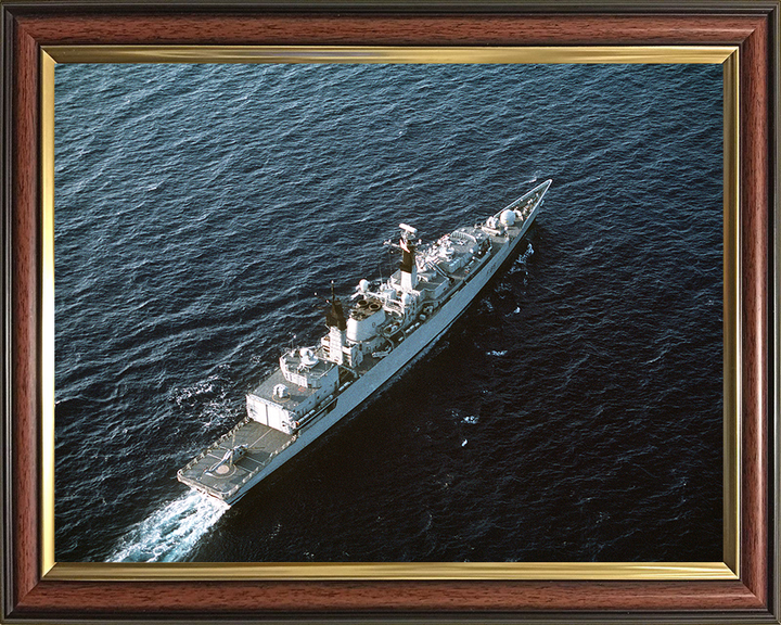 HMS Cumberland (F85) Photo Print - At Sea 1991 - Royal Navy Type 22 Frigate Hampshire Prints 10 x 8 Classic Frame No