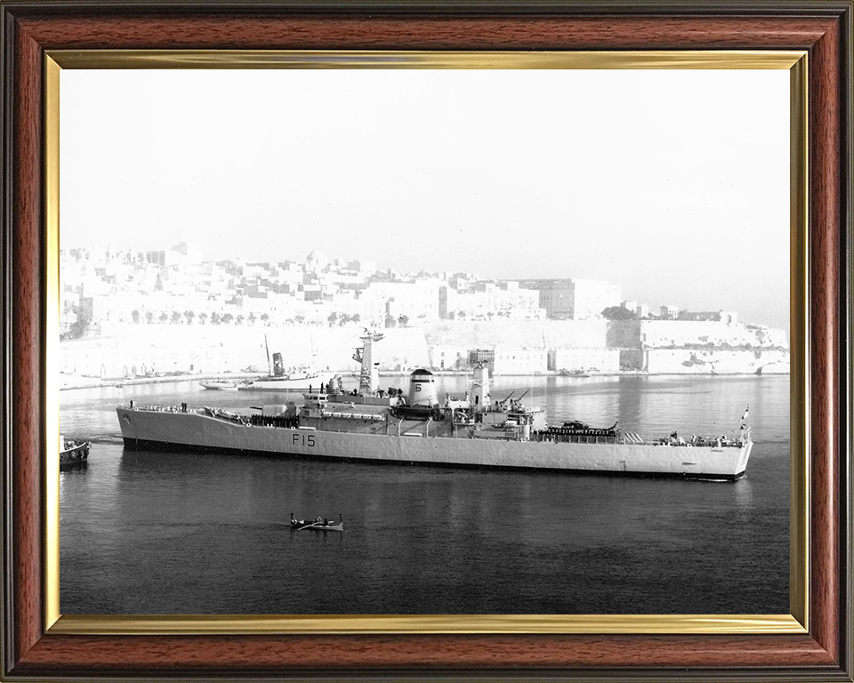 HMS Euryalus (F15) Photo Print - Malta 1971 - Royal Navy Leander Class Frigate Hampshire Prints 10 x 8 Classic Frame No