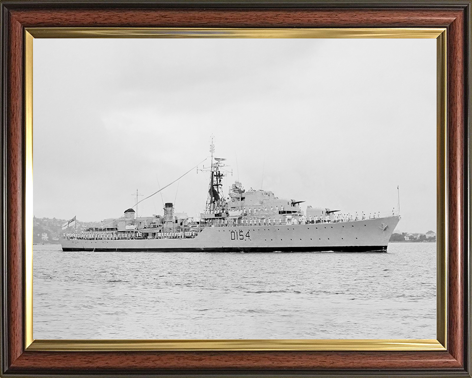 HMS Duchess (D154) Royal Navy Daring Class Destroyer Paying Off Photo Print Wall Art Decor Posters, Prints, & Visual Artwork Hampshire Prints 10 x 8 Classic Frame No