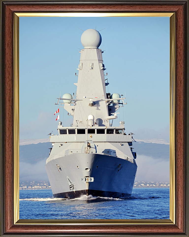 HMS Daring (D32) Photo Print - Enters HMNB Clyde 2011 - Royal Navy Type 45 Destroyer Posters, Prints, & Visual Artwork Hampshire Prints 10 x 8 Classic Frame No