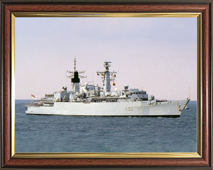 HMS Beaver (F93) Royal Navy Type 22 Frigate Entering Harbour Photo Print Wall Art Decor Posters, Prints, & Visual Artwork Hampshire Prints 10 x 8 Classic Frame No