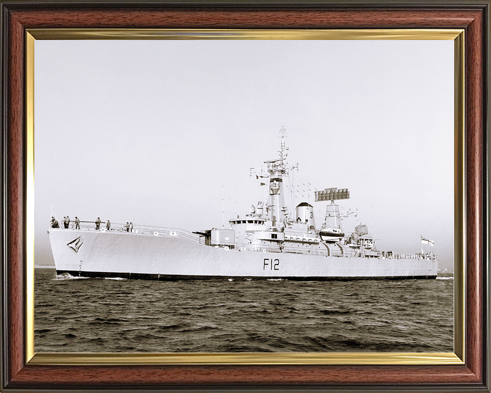 HMS Achilles (F12) Royal Navy Leander Class Frigate Photo Print At Sea Warship Wall Art Posters, Prints, & Visual Artwork Hampshire Prints 10 x 8 Classic Frame No