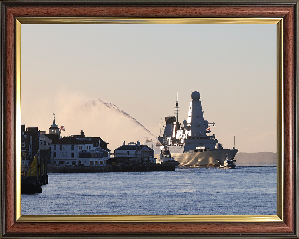 HMS Dauntless (D33) Photo Print - Homecoming 2025 - Royal Navy Type 45 Destroyer Posters, Prints, & Visual Artwork Hampshire Prints 11.7 x 8.3 (A4) Classic Frame No