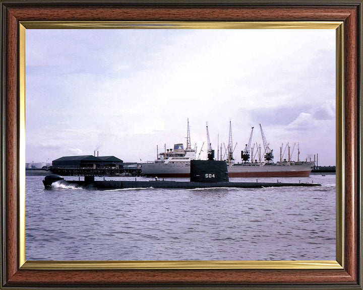 HMS Grampus S04 Royal Navy Porpoise class Submarine Photo Print or Framed Print - Hampshire Prints