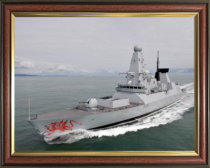 HMS Dragon (D35) Photo Print - At Speed 2011 - Royal Navy Type 45 Destroyer Hampshire Prints 10 x 8 Classic Frame No