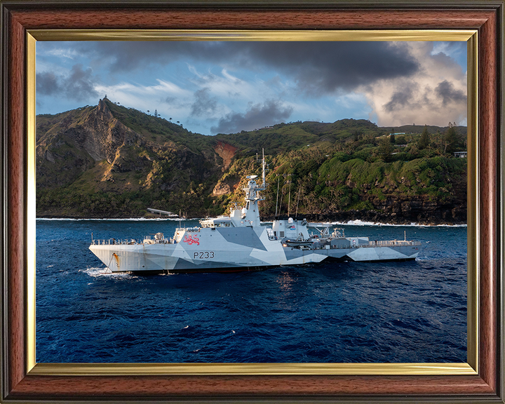 HMS Tamar (P233) Photo Print - South Pacific - Royal Navy River Class Patrol Vessel Hampshire Prints 10 x 8 Classic Frame No