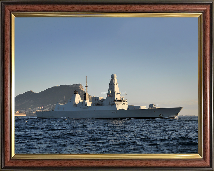 HMS Daring (D32) Photo Print - Off Gibraltar 2012 - Royal Navy Type 45 Destroyer Posters, Prints, & Visual Artwork Hampshire Prints 10 x 8 Classic Frame No