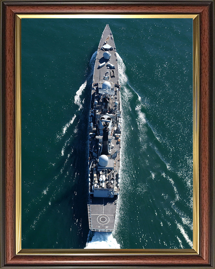 HMS York (D98) Photo Print - Vertical View - Royal Navy Type 42 Destroyer Hampshire Prints 10 x 8 Classic Frame No