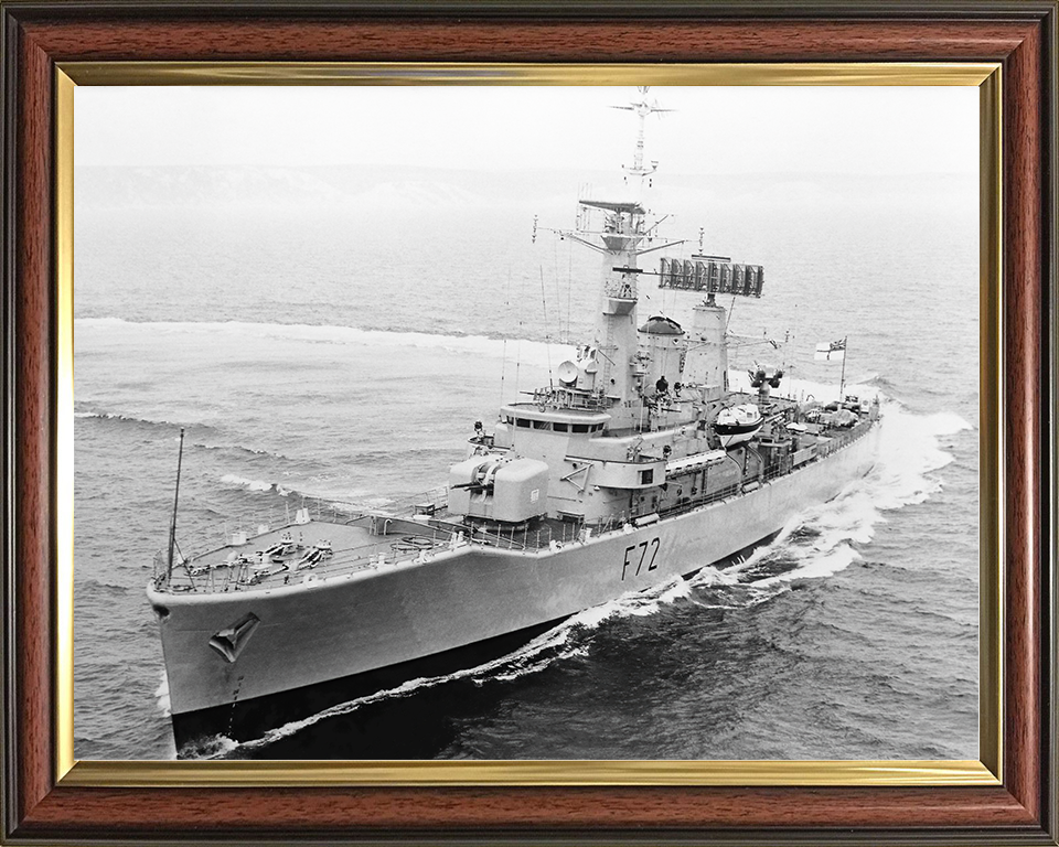 HMS Ariadne (F72) Royal Navy Leander Class Frigate Hard Turn Photo Print Wall Art Decor Posters, Prints, & Visual Artwork Hampshire Prints 10 x 8 Classic Frame No