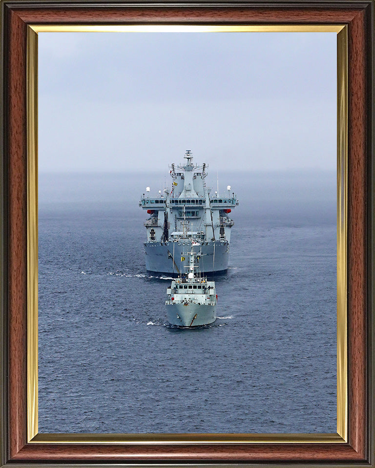 RFA Wave Knight (A389) Photo Print - Bow View at Sea - Royal Fleet Auxiliary Wave Class Tanker Hampshire Prints 10 x 8 Classic Frame No