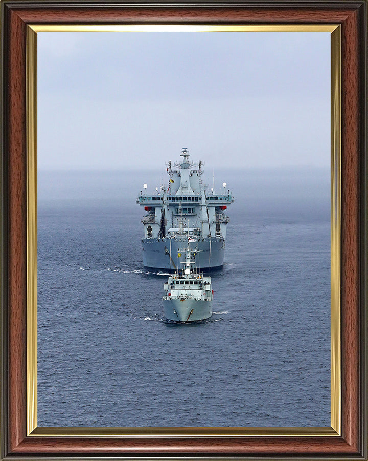 RFA Wave Knight (A389) Photo Print - Bow View at Sea - Royal Fleet Auxiliary Wave Class Tanker Hampshire Prints 10 x 8 Classic Frame No