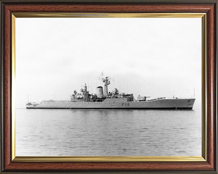 HMS Berwick (F115) Royal Navy Rothesay Class Frigate Starboard Beam View Photo Print Wall Art Decor Posters, Prints, & Visual Artwork Hampshire Prints 10 x 8 Classic Frame No